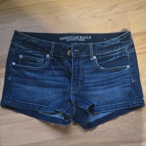 American Eagle Outfitters Women's Dark Blue Jean Shorts